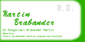 martin brabander business card